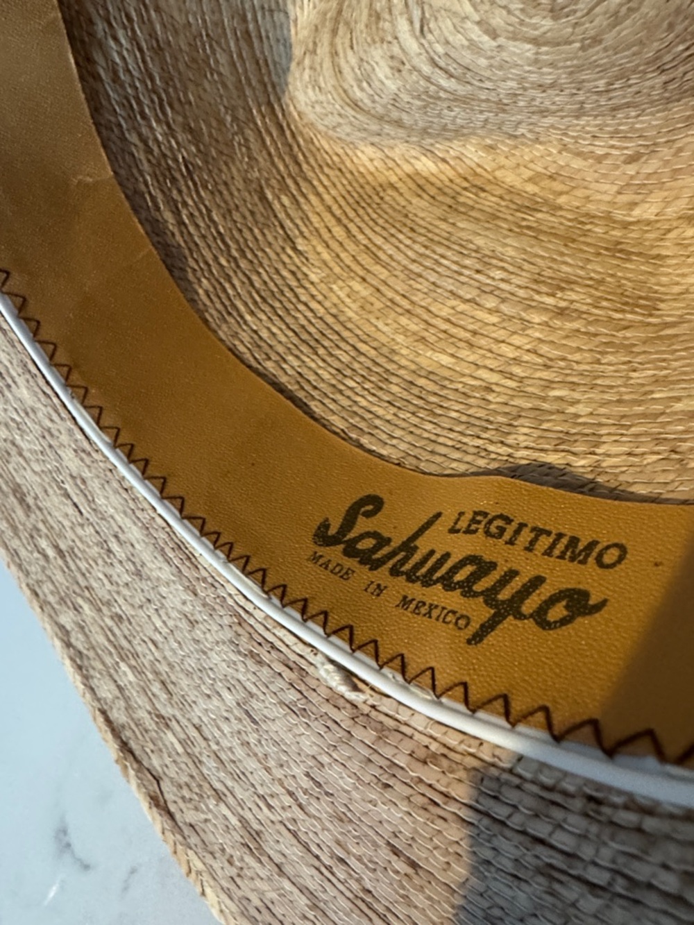 Legítimo Sahuayo Straw Hat with Braided Accent. Size 56 or size 7 - Medium. - Picture 7 of 12